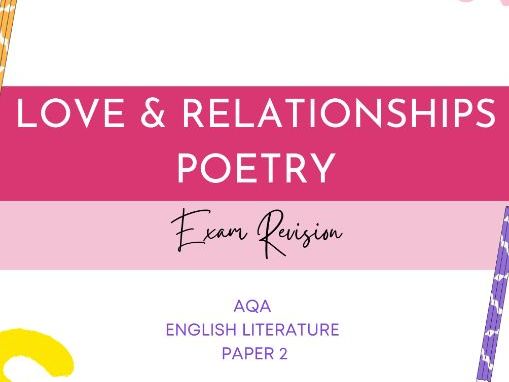 AQA Love and Relationships Poetry Exam Revision Booklet
