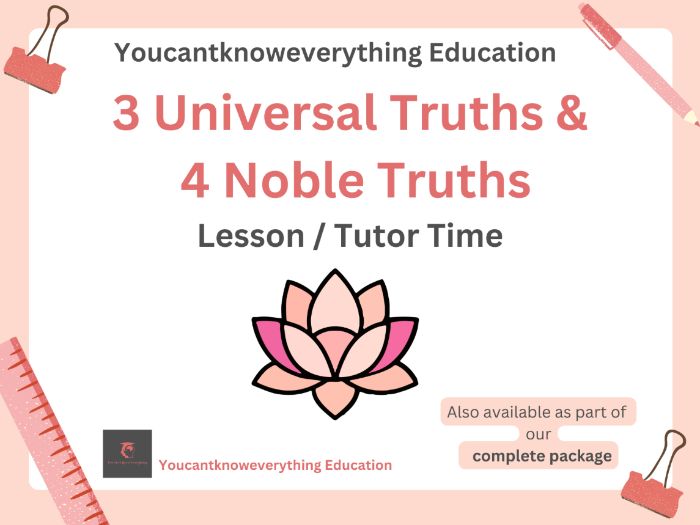 3 Universal Truths & 4 Noble Truths - Buddhism