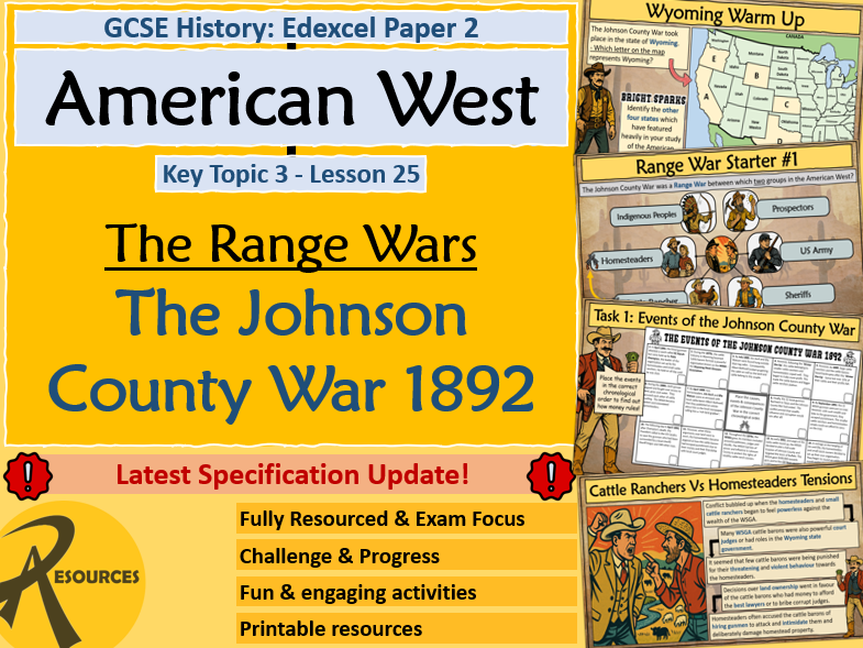 Johnson County War 1892 - American West - GCSE History Edexcel - Lesson 25