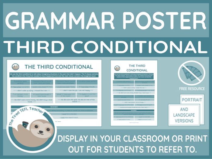 Grammar Point Poster - The Third Conditional