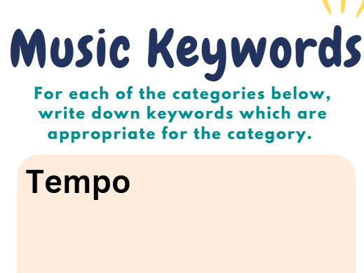 Music Keywords - Musical Elements - Revision KS3/KS4/KS5