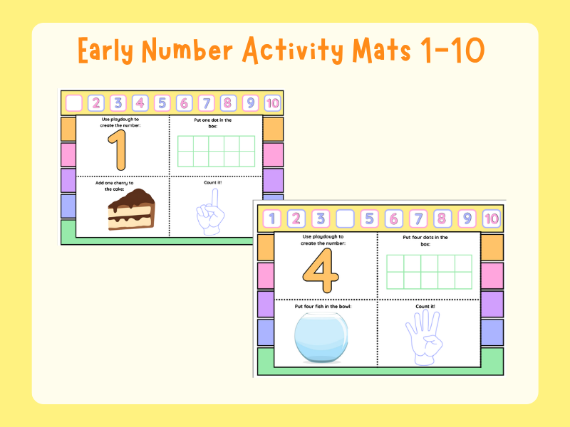 Early Number Activity Mats