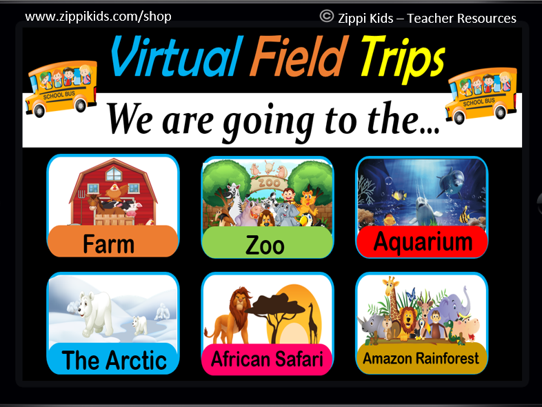 Virtual Field Trips - Set 1 | Animals | Fun Fridays - 38 Google Slides