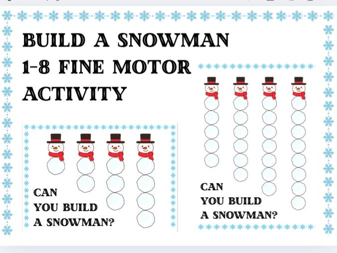 Build a Snowman Fine Motor