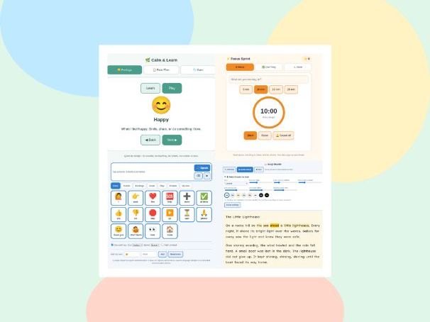 Special Needs Learning Bundle: 9 Calm Tools for Autism, ADHD & Communication + Colouring Book