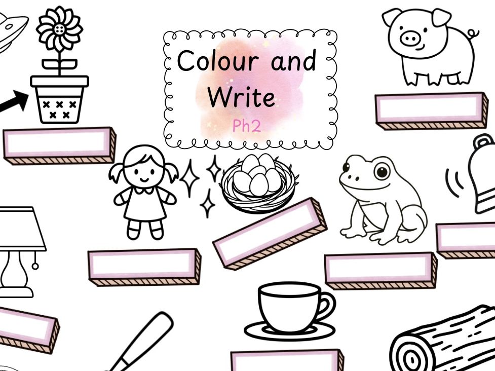 Phase 2 colour and write continuous provision phonics activity