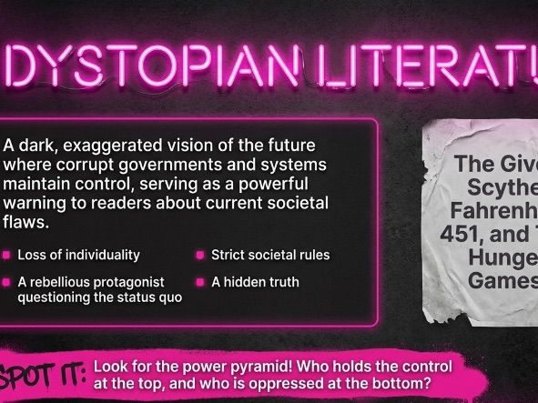 Literary Genres Classroom Posters | Neon Urban Graffiti Theme | 15 A4 Landscape