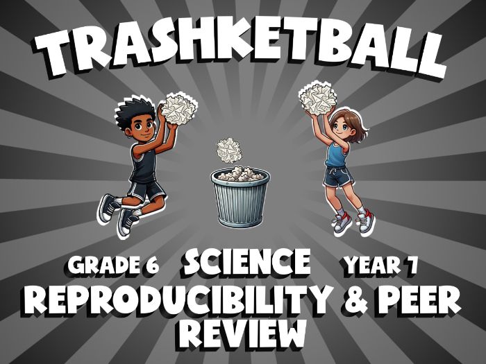 Reproducibility & Peer Review TRASHKETBALL Science Game | No-Prep Year 7 Review Activity