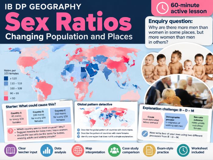 IB DP Geography - Core 1 part III: Sex Ratios (Challenges and Opportunities)