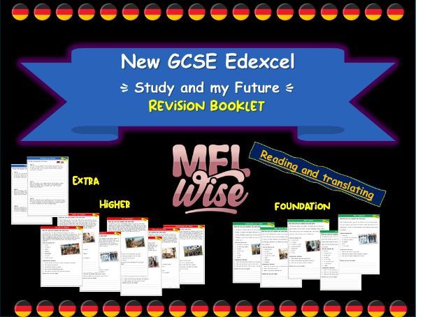 German GCSE Edexcel 2024 – Future Plans Reading & Translation Booklet