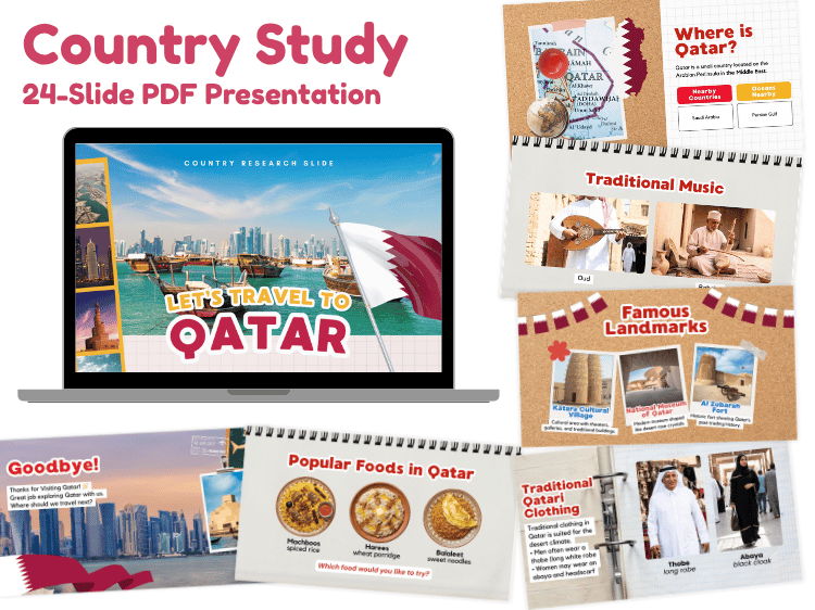 Qatar Country Study | Geography & Culture 24-Slide PDF Presentation