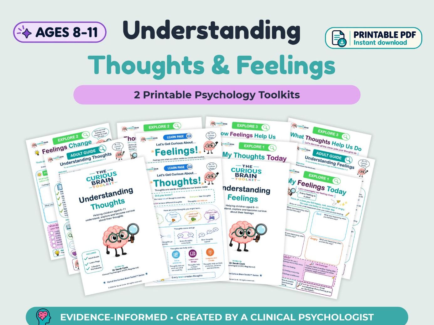 Thoughts & Feelings Toolkit Bundle | Emotional Literacy & ELSA Activities | Ages 8–11