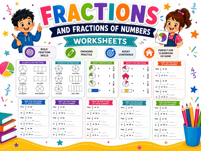 Year 3 fractions and fractions of numbers