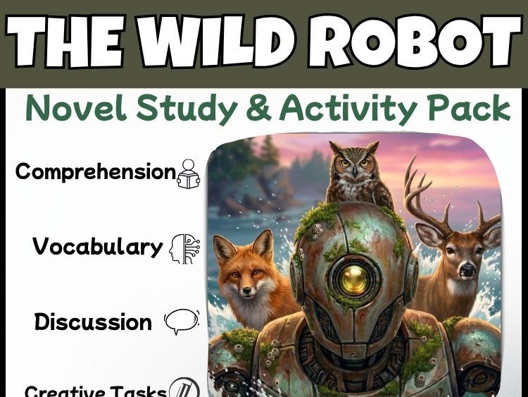 The Wild Robot Novel Study | Reading Comprehension & Activities | Grades 4–6