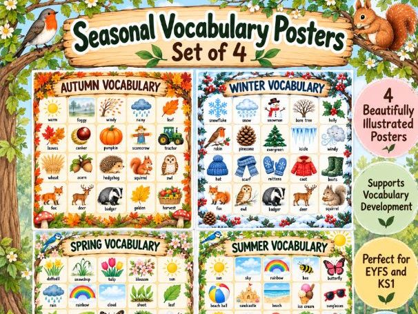 Seasonal Vocabulary Posters