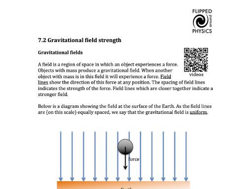 Gravitational field strength