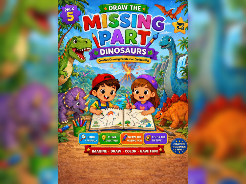 Draw the Missing Part Worksheets (kids) Pack5