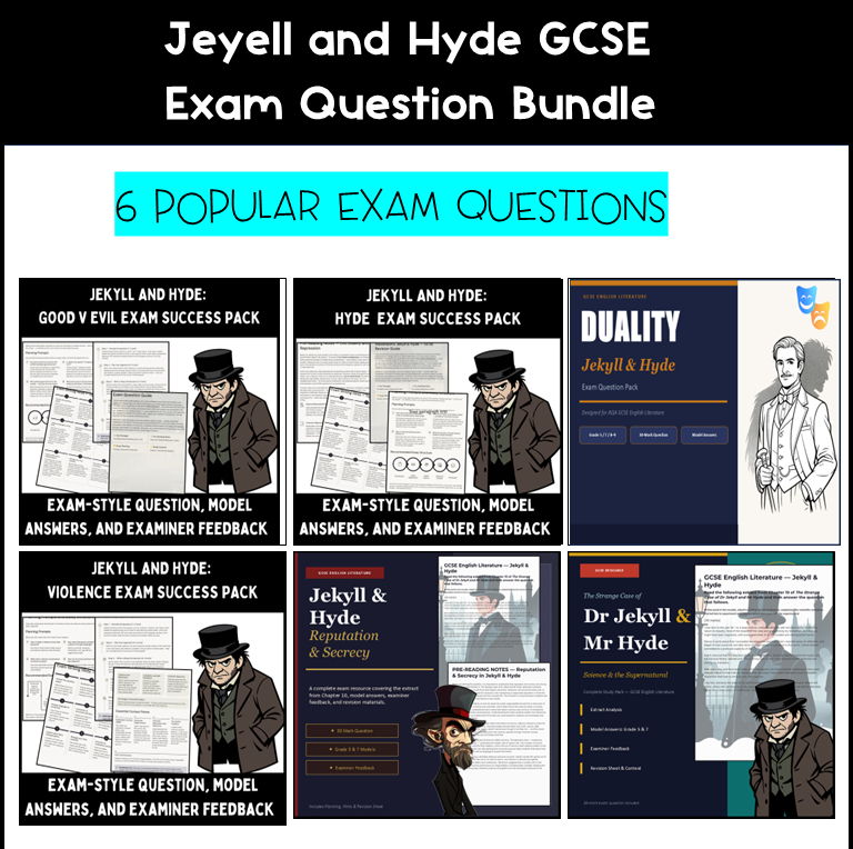 GCSE Jekyll & Hyde Essay Bundle | Grade 5–9 Model Answers & Exam Practice (AQA)