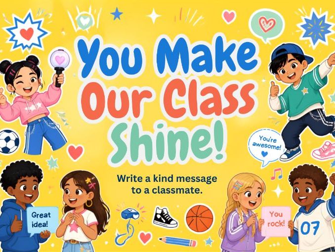 Children's Positivity Postcards - Peer to Peer Support & Self-Esteem Building