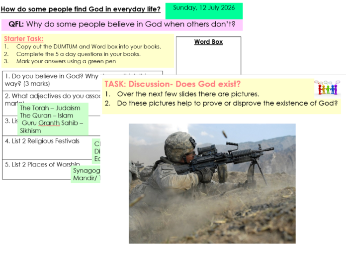 KS3- How Do Some People Find God in Everyday Life?
