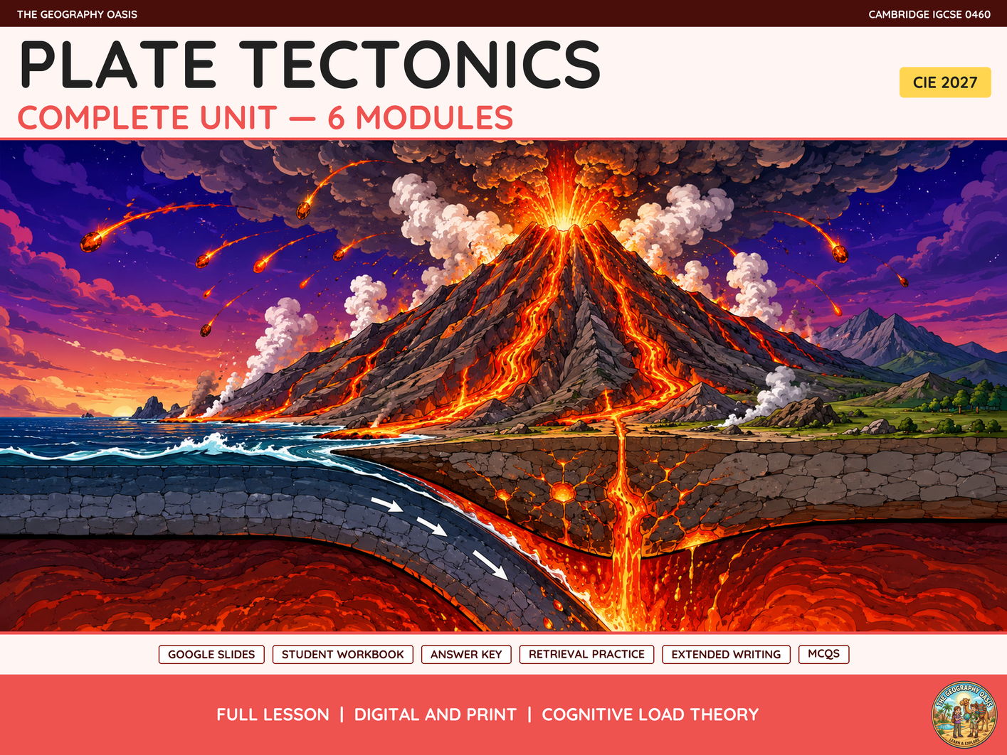 Plate Tectonics BUNDLE | IGCSE Geography 0460 | 6 Modules, Slides & Workbooks