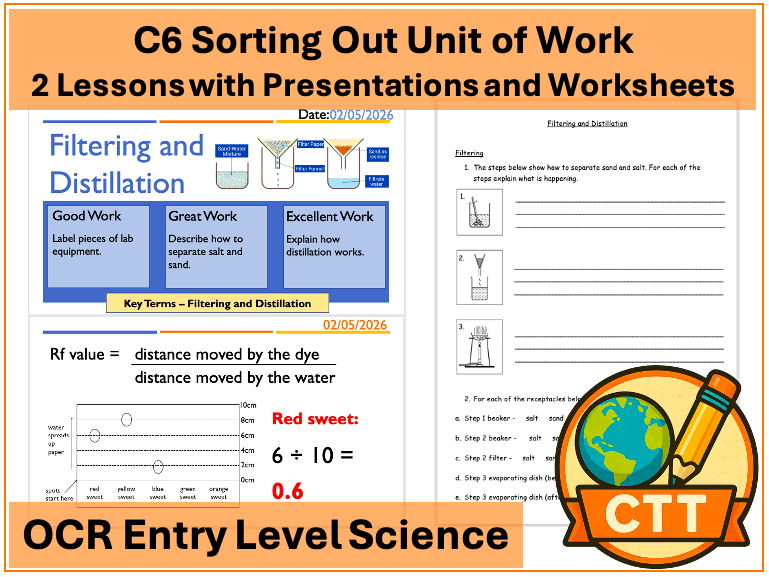 OCR Entry Level Science - C6 Sorting Out - 2 Lessons