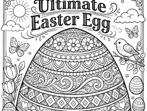 Easter Egg Mindful Colouring Page