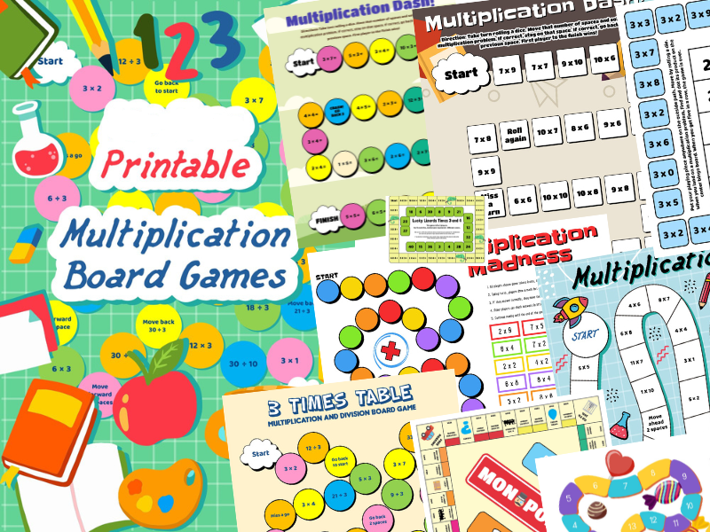 Printable Multiplication Board Games – Fun Math Practice for Kids!