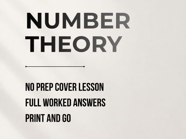 KS5 Further Mathematics Cover Lesson: Greatest Common Divisor (GCD) (No Prep)