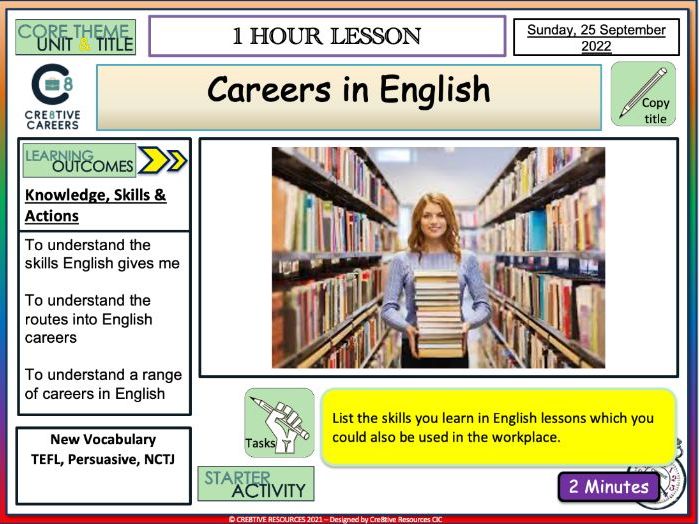 Careers in English Teaching Resources