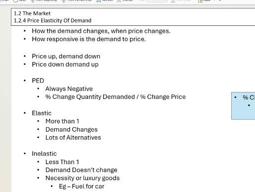 Business Edexcel A-Level Theme 1 Revision Summary Notes - Key concepts