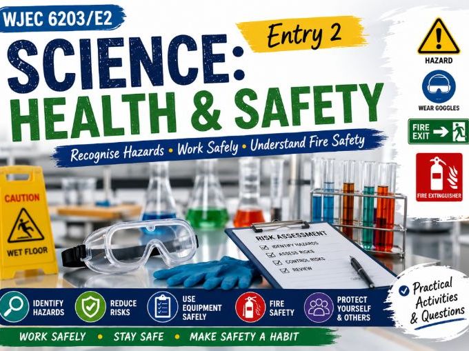 WJEC Entry 2 Science Health & Safety 6203/E2 | 3 Credits | Full Workbook