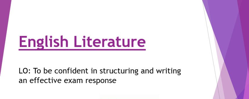 AQA English Literature - improving written responses