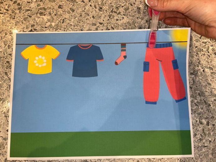 Fine Motor Peg Activity – Washing Line Peg Placement