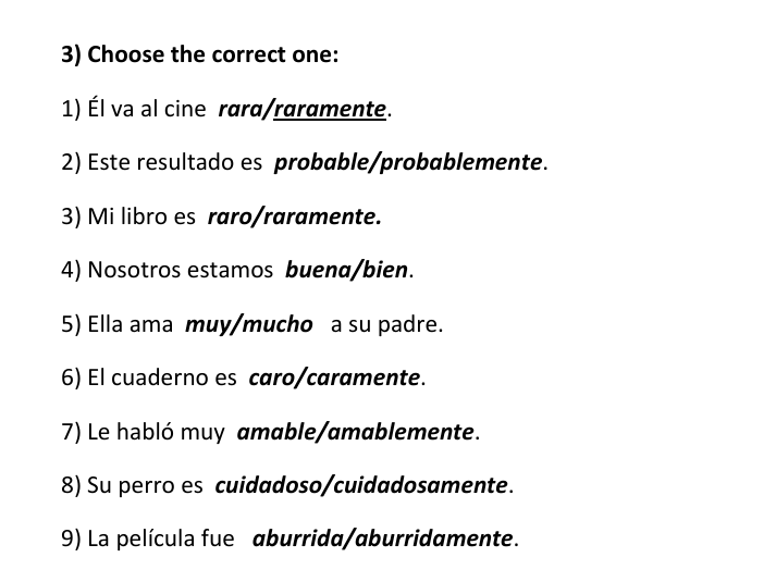 Spanish Adverbs Worksheet | Los adverbios