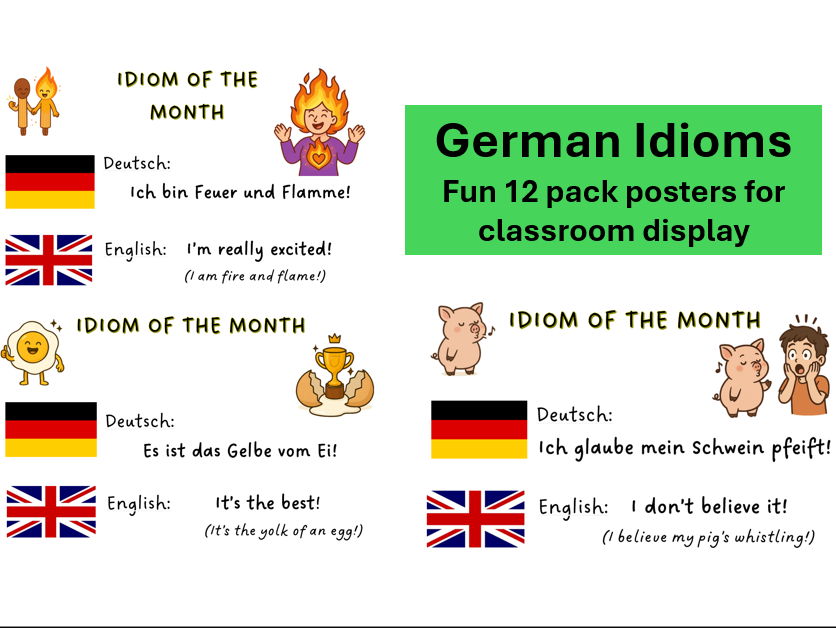 German Idioms - Monthly Display Posters (12)