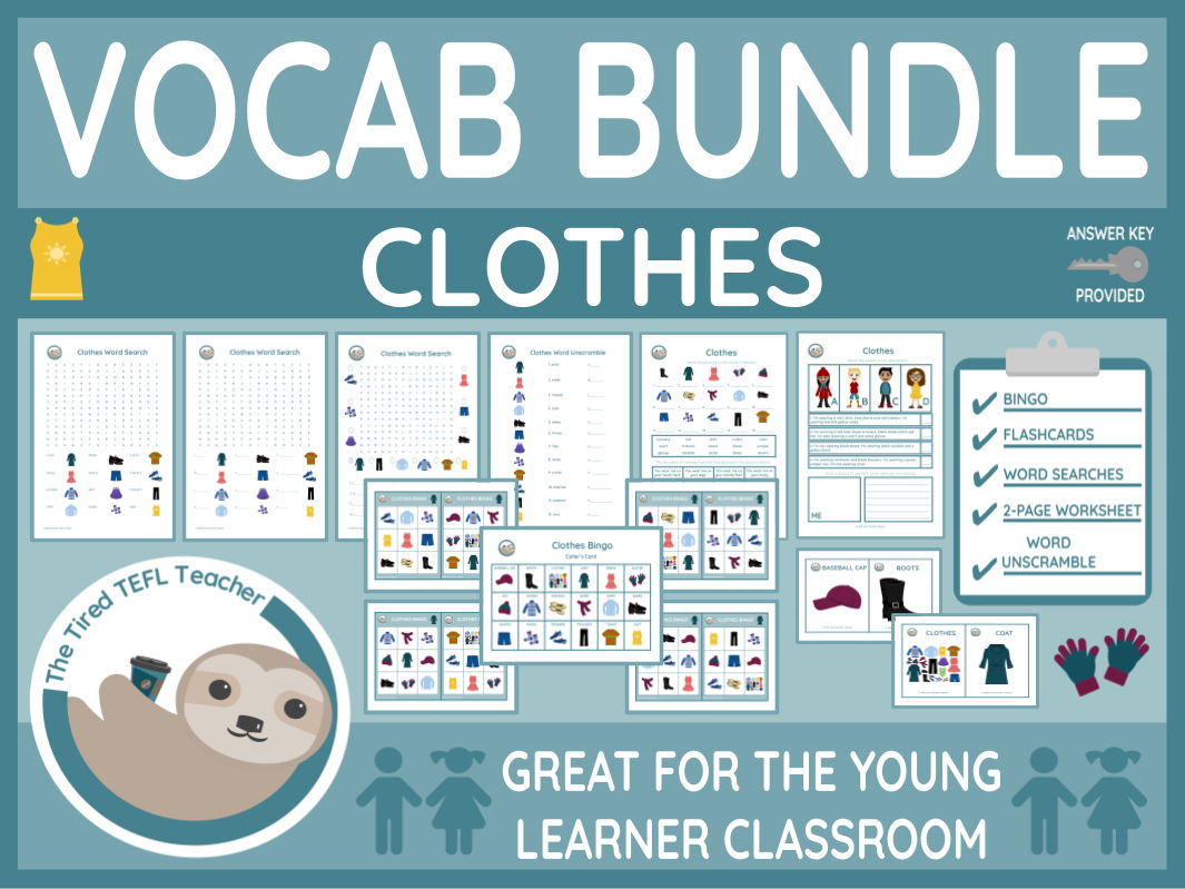 ESL Clothes Vocabulary Bundle