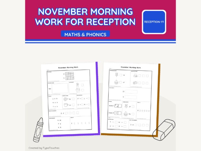 November Morning Work for Reception | 40 pp