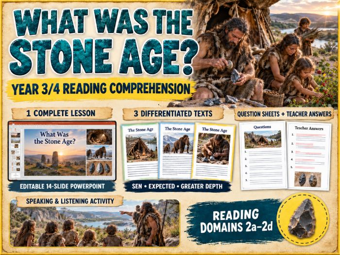 Year 3/4 Reading Comprehension - What Was the Stone Age?