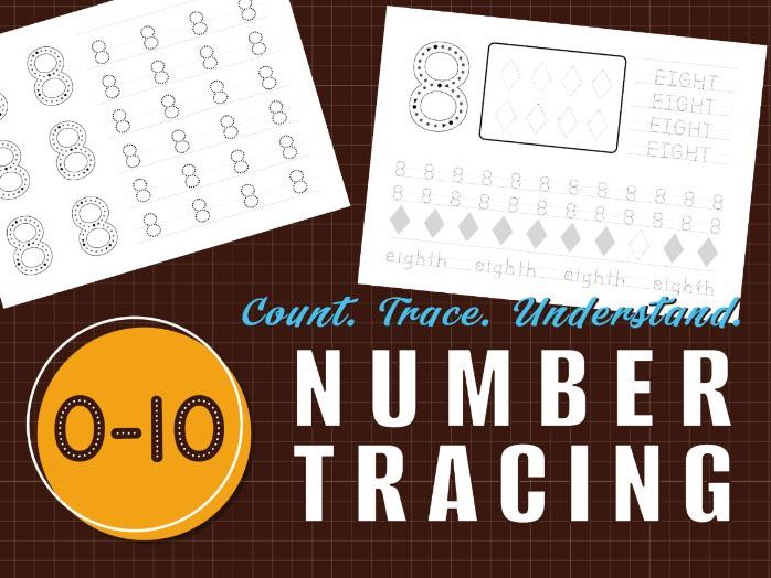 Number Tracing Worksheets 0–10