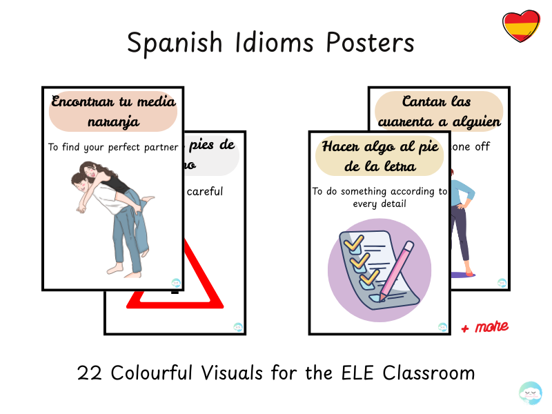 Spanish Idioms Posters – 22 Colourful Visuals for the ELE Classroom