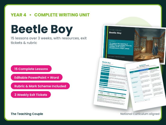 Beetle Boy | Year 4 English Unit | 15 Complete Lessons + Resources
