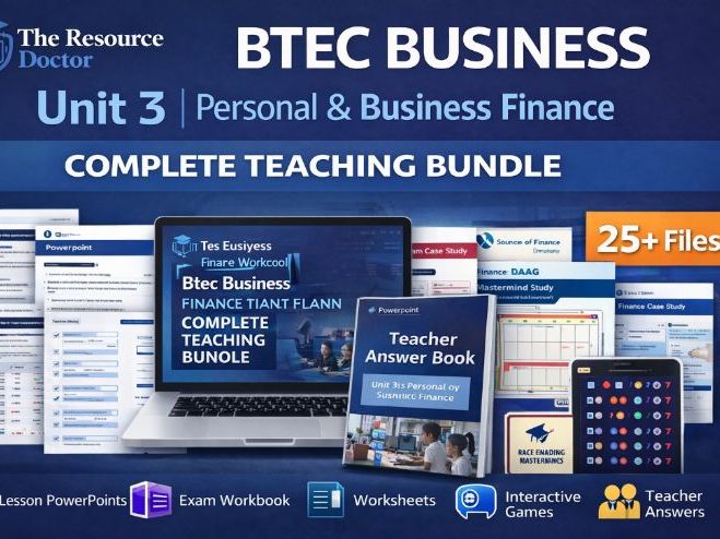 BTEC Business Unit 3 Personal & Business Finance – Complete Teaching Bundle