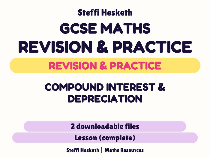 GCSE Maths Compound Interest and Depreciation