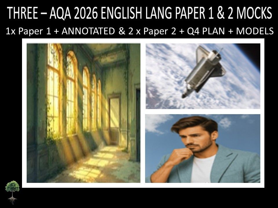 THREE - AQA PAPER 1 & 2 | 2026 FULL MOCKS | ANNOTATED | Q4 PLAN | MODELS