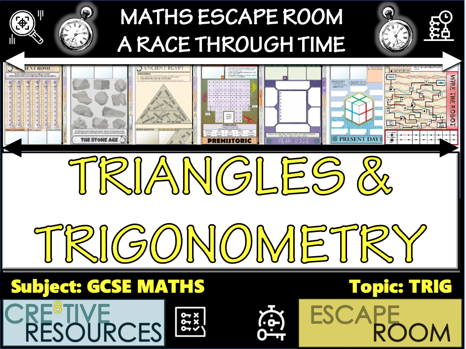 Trigonometry Maths Games Escape Room Teaching Resources