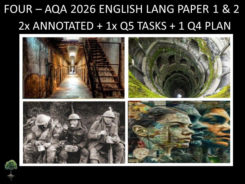 FOUR - AQA PAPER 1 & 2 | 2026 FULL MOCKS | ANNOTATED | Q5 TASKS | Q4 PLAN