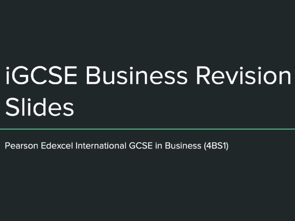 iGCSE Business Studies Full Revision Guide - Edexcel 4BS1