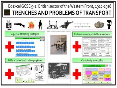 British sector of the Western Front - Trenches and the problems of transport