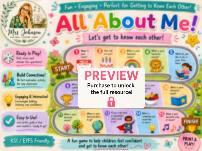 All About Me Game